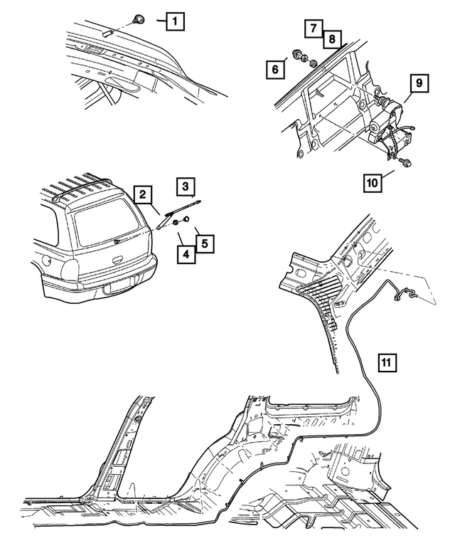 55076656 - : Lift-Gate Washer Nozzle for Mopar Image