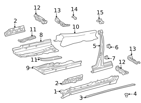 Center Pillar & Rocker for 1994 Mercedes-Benz C 280 #0
