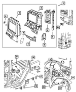 5183164AF - Body Sheet Metal Except Doors: Body Side Aperture Rear Panel, Right for Jeep: Commander Image