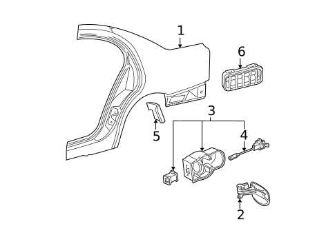 Fuel Door for 2000 Lincoln LS #0