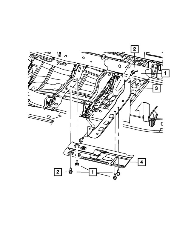 6507342AA - Front Axle; American Axle 235 MM Single Rear Wheel; Differential and Drive Line: Hex Flange Head Tapping Screw &amp; Washer, Mounting for Mopar Image