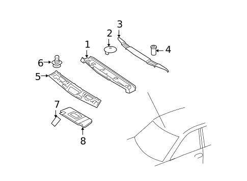 Interior Trim - Roof for 2006 Mercedes-Benz CLK 350 #1