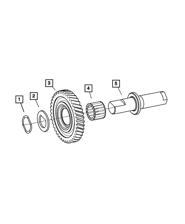 5102733AA - NVG Manual Transaxle 5 Speed: Thrust Washer for Mopar Image