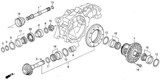 MT Differential Gear for 1994 Acura Vigor #0