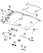 1GW331W1AA - : Visor, Left for Chrysler: Sebring | Dodge: Avenger Image