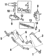 26059030 - Steering: Idler Arm Assembly for Cadillac: Escalade | Chevrolet: Blazer, C1500, C2500, C3500, C3500HD, K1500 Pickup, K2500 Pickup, K3500 Pickup, Suburban C1500, Suburban C2500, Suburban K1500, Suburban K2500, Tahoe | GMC: C1500 Pickup, C2500 Pickup, C3500 Pickup, C3500HD, K1500 Pickup, K2500 Pickup, K3500 Pickup, Suburban C1500, Suburban C2500, Suburban K1500, Suburban K2500, Yukon Image