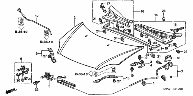 Hood for 2005 Honda Civic #0