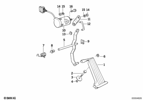 Accelerator Pedal Sensor for 2000 BMW Z3 2.5i #0