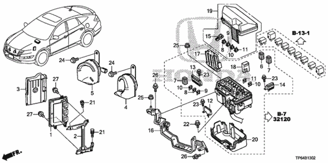 Control Unit (Engine Room) (3) (L4) for 2014 Honda Crosstour #0