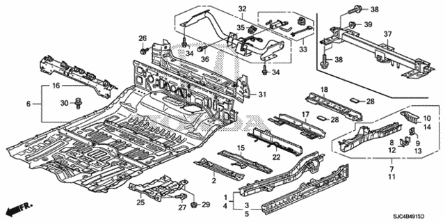Floor Panels - Trailer Hitch for 2013 Honda Ridgeline #0