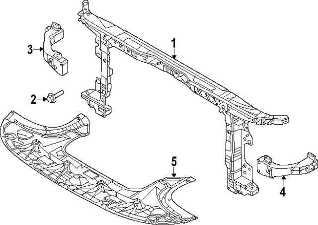 64101IB000 - : Radiator Support for Hyundai Image