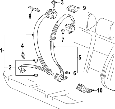 Rear Seat Belts for 2020 Volkswagen Arteon #0
