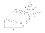 F7AZ17698BA - Body: Mirror Inside Bracket for Ford Image