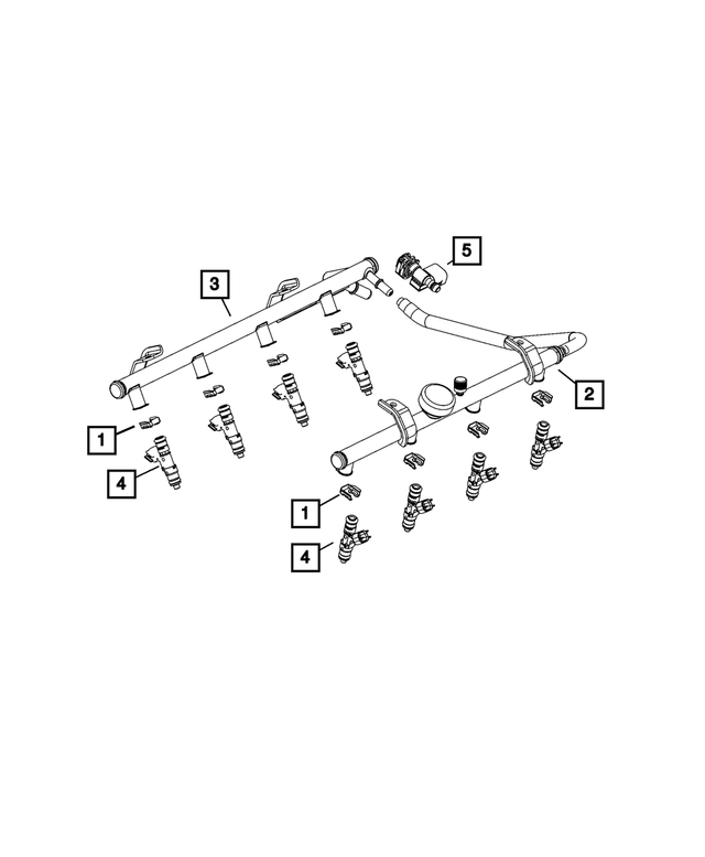 68630306AA - Fuel and Accelerator Pedal: Fuel Rail for Dodge: Challenger Image