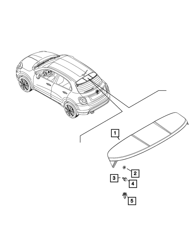 68201899AA - Exterior Ornamentation: Screw, Export for Mopar Image