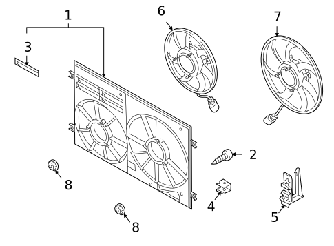 Cooling Fan for 2017 Volkswagen Tiguan #0