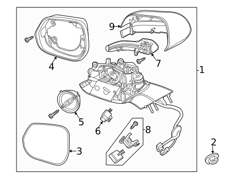 Outside Mirrors for 2025 Lincoln Aviator #0