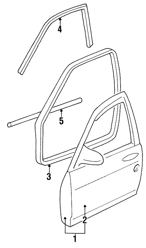 Door & Components for 1997 Chevrolet Monte Carlo #0