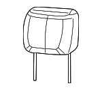 7DR27LXBAB - Body: Headrest for Ram: ProMaster 1500, ProMaster 2500, ProMaster 3500 Image