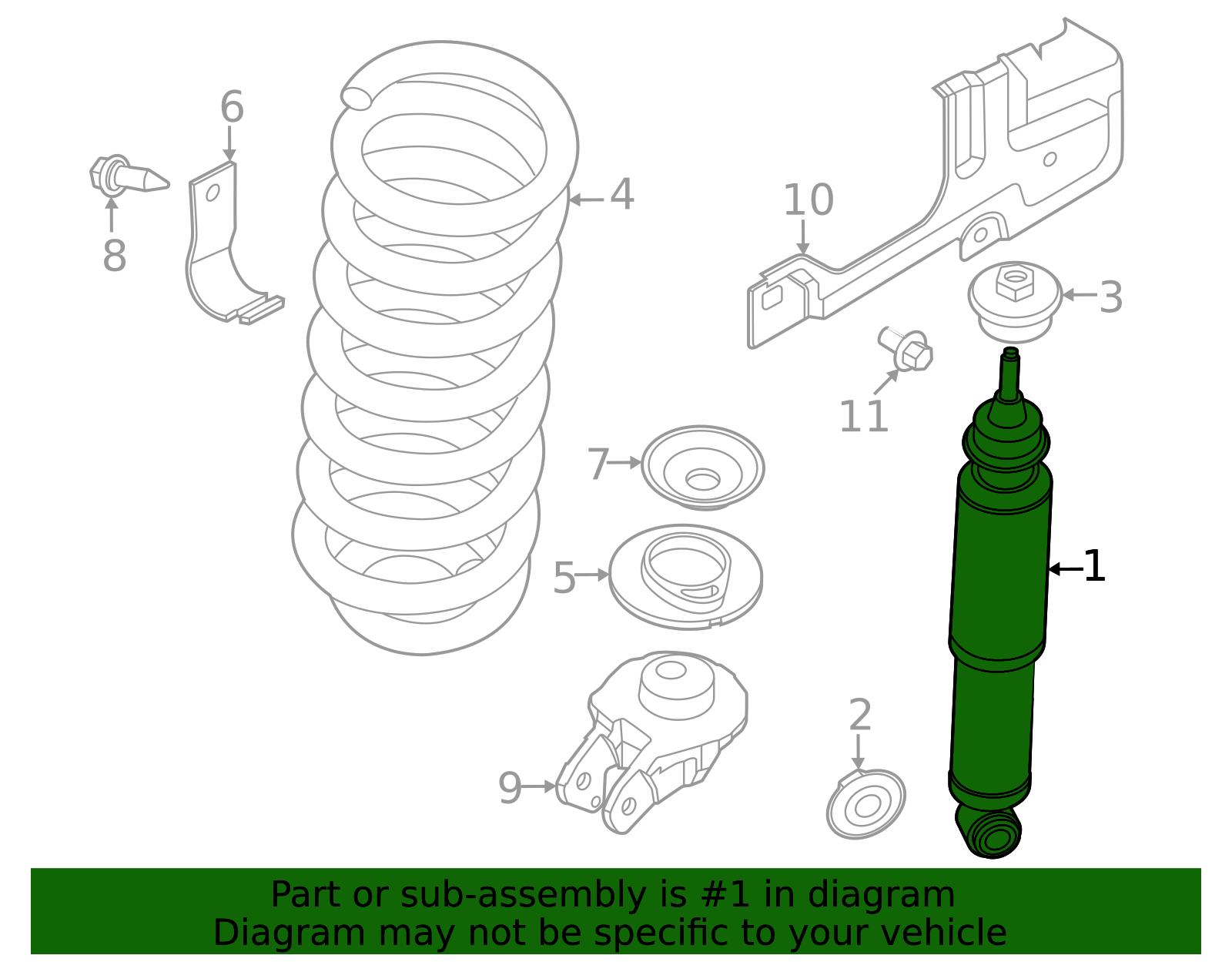 PC3Z-18124-BEA - Suspension Shock Absorber 2023-2026 Ford F-350 Super ...
