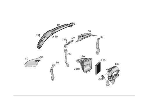Water Deflector with Intake Bowl for 2017 Mercedes-Benz GLS350d #0