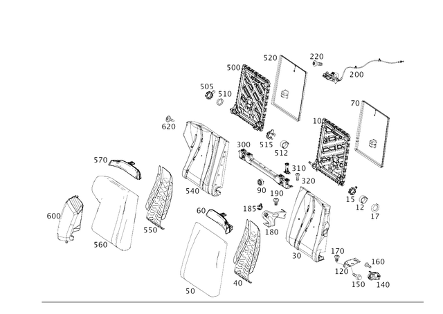 2059203906 - Rear Seat Bench: Pivot Bearing for Mercedes-Benz: AMG GT 43, AMG GT 53, AMG GT 63, AMG GT 63 S, AMG GT 63 S E Performance, C350e, C400, C43 AMG, C450 AMG, C63 AMG, C63 AMG S, CLS450, CLS53 AMG, E300, E350, E400, E43 AMG, E450, E53 AMG, E63 AMG S, GLC300, GLC43 AMG, GLC63 AMG, GLC63 AMG S Image image