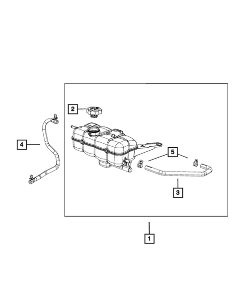 Engine Coolant Reservoir (Bottle) for 2015 Ram 1500 #0