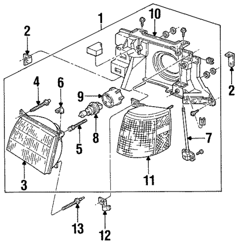 Park Lamps for 1990 Ford Escort #0