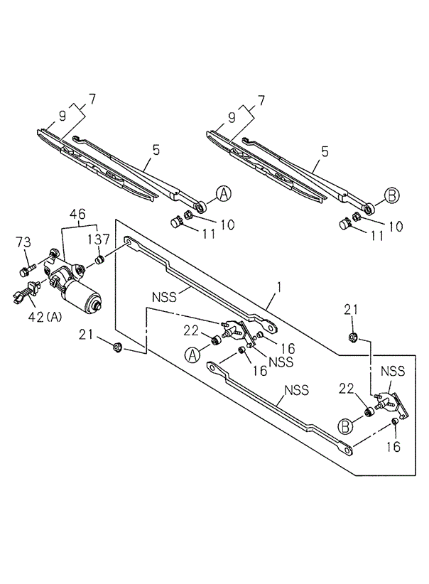 Windshield Wiper - Washer (1) for 2002 Honda Passport #0