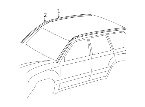 Exterior Trim - Roof for 1998 Toyota Land Cruiser #1