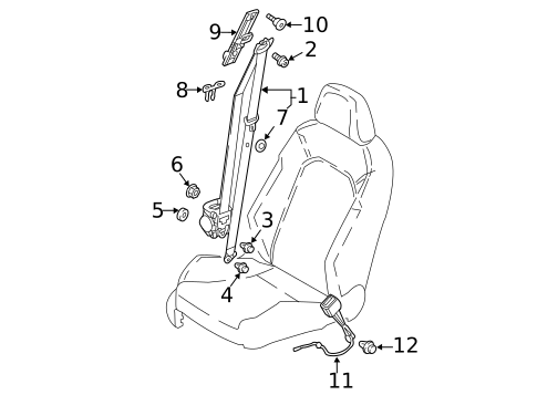 Seat Belt for 2019 Volkswagen Tiguan #1
