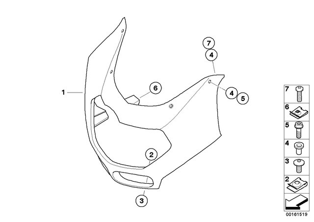 46637658638 - Frame and Mounting Parts: Flat Nut - M5 for BMW-Motorrad Image