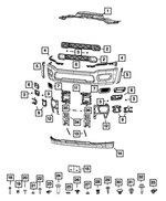 68384295AA - Frame, Bumper and Fascia: Lower Grille for Mopar Image