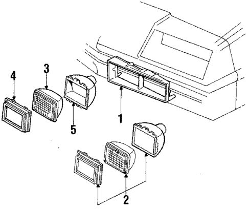 Headlamp Components for 1985 Buick Skyhawk #0