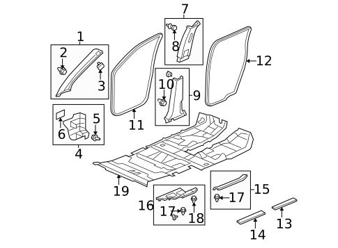 Interior Trim - Pillars for 2015 Honda Pilot #0