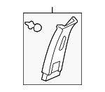 84111SZAA02ZA - : 2009-2015 Honda Pilot - Garnish Assembly R Center Pillar (Upper) *NH220L* (Clear Gray) for Honda: Pilot Image