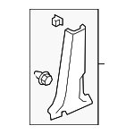 84121SZAA01ZC - : 2009-2015 Honda Pilot - Garnish Assembly R Center Pillar (Lower) *NH686L* (Warm Gray) for Honda: Pilot Image