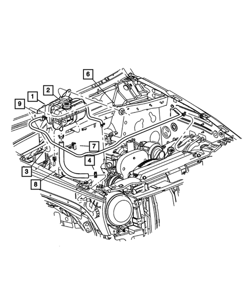 Tank, Coolant Engine for 2002 Jeep Liberty #1