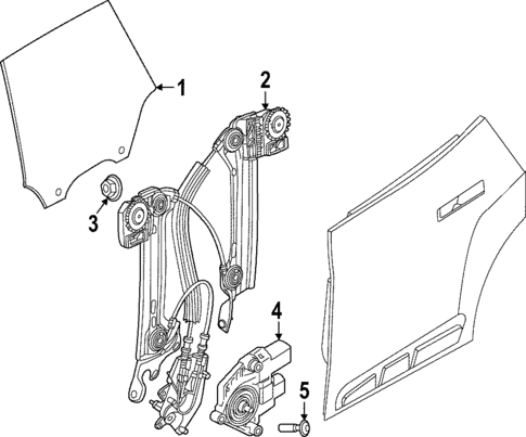 Glass - Rear Door for 2023 BMW iX #0