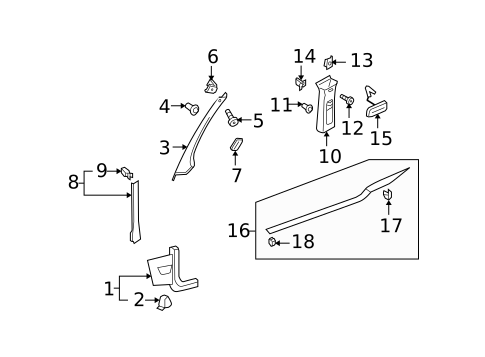 Interior Trim - Pillars for 2012 Volkswagen Golf R #0