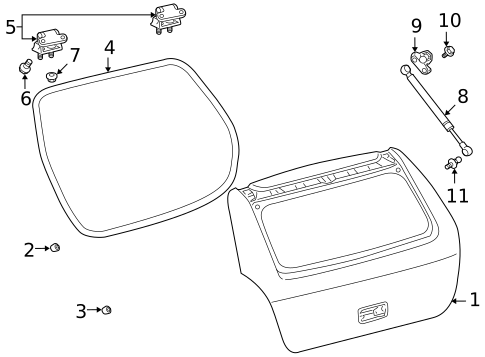 Gate & Hardware for 2009 Pontiac Vibe #0
