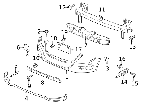 Bumper & Components - Front for 2017 Volkswagen Tiguan Limited #0