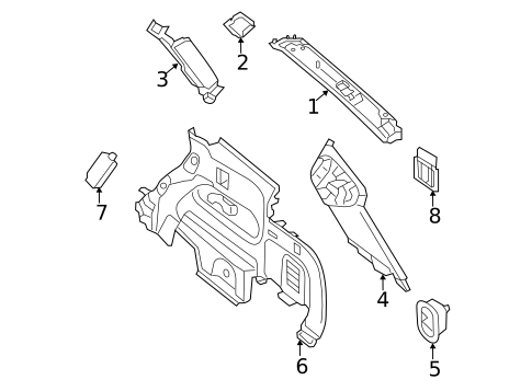Interior Trim - Quarter Panels for 2014 Nissan Pathfinder #0