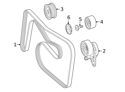 Accessory Drive Belt System Components for 2016 Mercedes-Benz S65 AMG #0