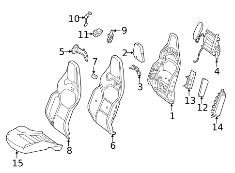 Passenger Seat Components for 2025 Mercedes-Benz SL 55 AMG&reg; #5