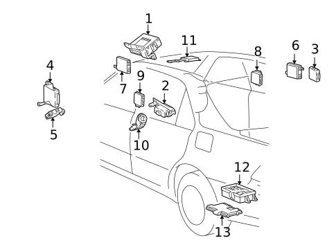 Electrical Components for 2002 Lexus LS430 #1