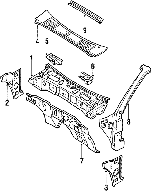 6600003W00 - : Cowl Top Panel for Nissan Image