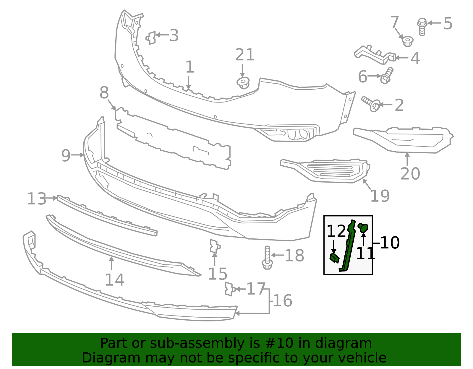 Evan-Fischer Front Lower Bumper Reinforcement For GMC Acadia 2007-2012 (14856939)