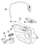 1GG261D3AL - : Front Door Trim Panel, Right for Jeep: Grand Cherokee Image