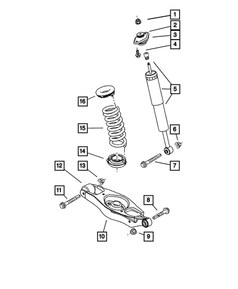 Rear Suspension and Cradle for 2010 Chrysler 300 #3